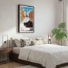 03 - Framed Seoul N Seoul Tower Korea Watercolor Canvas Print - Bedroom.jpg