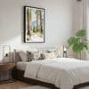 03 - Framed Sequoia National Park Watercolor Canvas Print - Bedroom.jpg