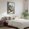 03 - Framed Sri Lanka Train Watercolor Canvas Print - Bedroom.jpg
