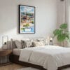 03 - Framed Stockholm Skyline Watercolor Canvas Print - Bedroom.jpg