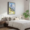 03 - Framed Swiss Alps Watercolor Canvas Print - Bedroom.jpg