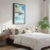 03 - Framed Tahiti Watercolor Canvas Print - Bedroom.jpg