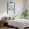 03 - Framed Taj Mahal Watercolor Canvas Print - Bedroom.jpg