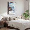 03 - Framed Telluride Colorado Watercolor Canvas Print - Bedroom.jpg