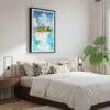 03 - Framed The Bahamas Watercolor Canvas Print - Bedroom.jpg