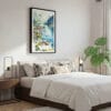 03 - Framed The Fjords Watercolor Canvas Print - Bedroom.jpg