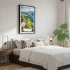 03 - Framed The Great Wall of China Watercolor Canvas Print - Bedroom.jpg