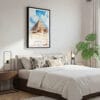 03 - Framed The Pyramids of Giza Watercolor Canvas Print - Bedroom.jpg