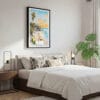 03 - Framed Tulum Mexico Watercolor Canvas Print - Bedroom.jpg