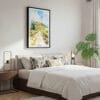 03 - Framed Tuscany Italy Watercolor Canvas Print - Bedroom.jpg