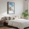 03 - Framed US - Key West Beach House - Watercolor Canvas Print - Bedroom.jpg