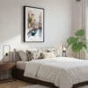 03 - Framed Venice Gondola - Watercolor Canvas Print - Bedroom.jpg