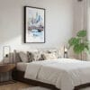 03 - Framed White Christmas Central Park New York Watercolor Canvas Print - Bedroom.jpg
