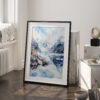 03 - Glacier Bay National Park Watercolor Art - Digital Downloads - Frame Standing on floor.jpg