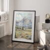 03 - Grand Teton Watercolor Art - Digital Downloads - Frame Standing on floor.jpg