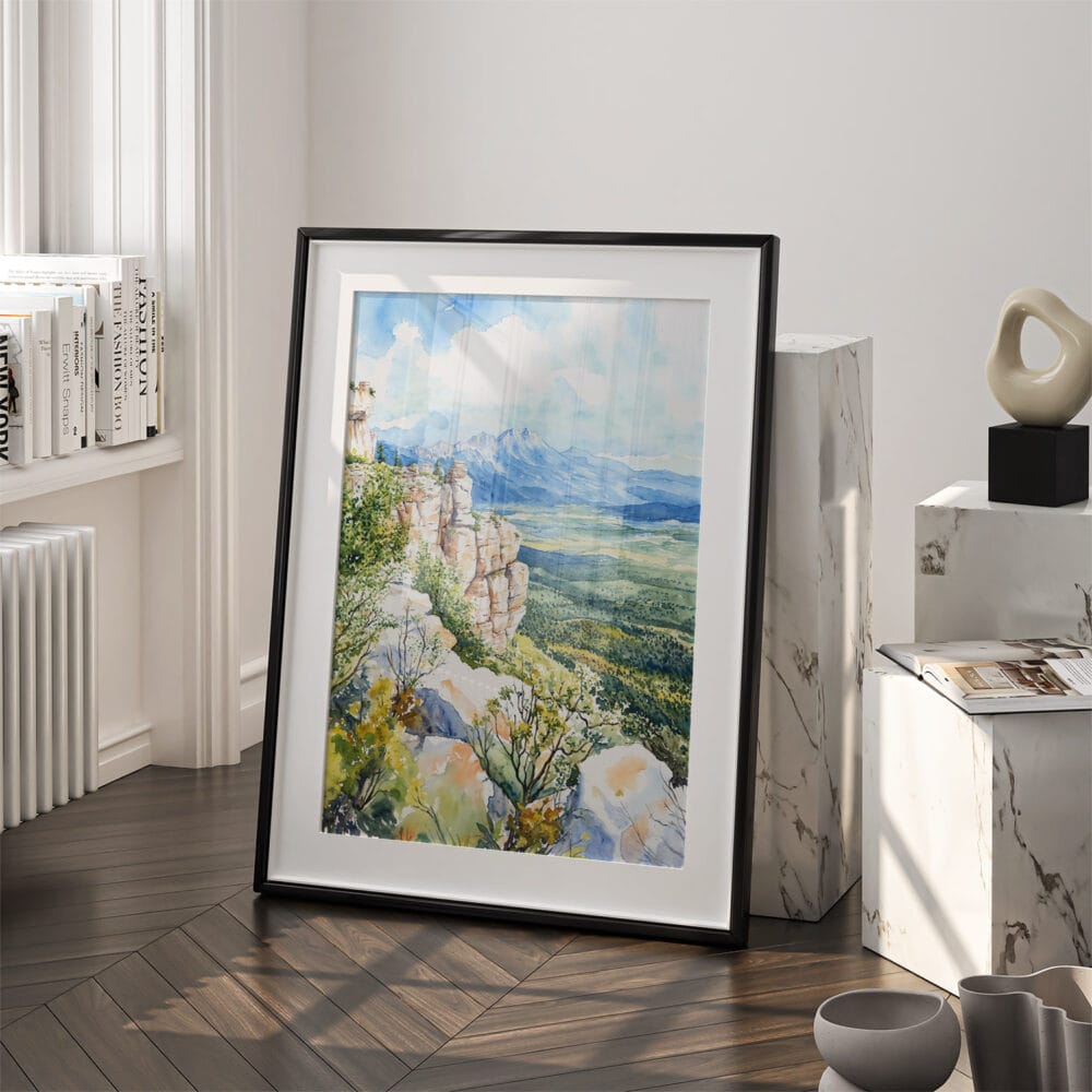 03 - Great Basin Watercolor Art - Digital Downloads - Frame Standing on floor.jpg 03 - Great Basin Watercolor Art - Digital Downloads - Frame Standing on floor.jpg