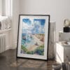 03 - Great Ocean Road Australia Watercolor Art - Digital Downloads - Frame Standing on floor.jpg
