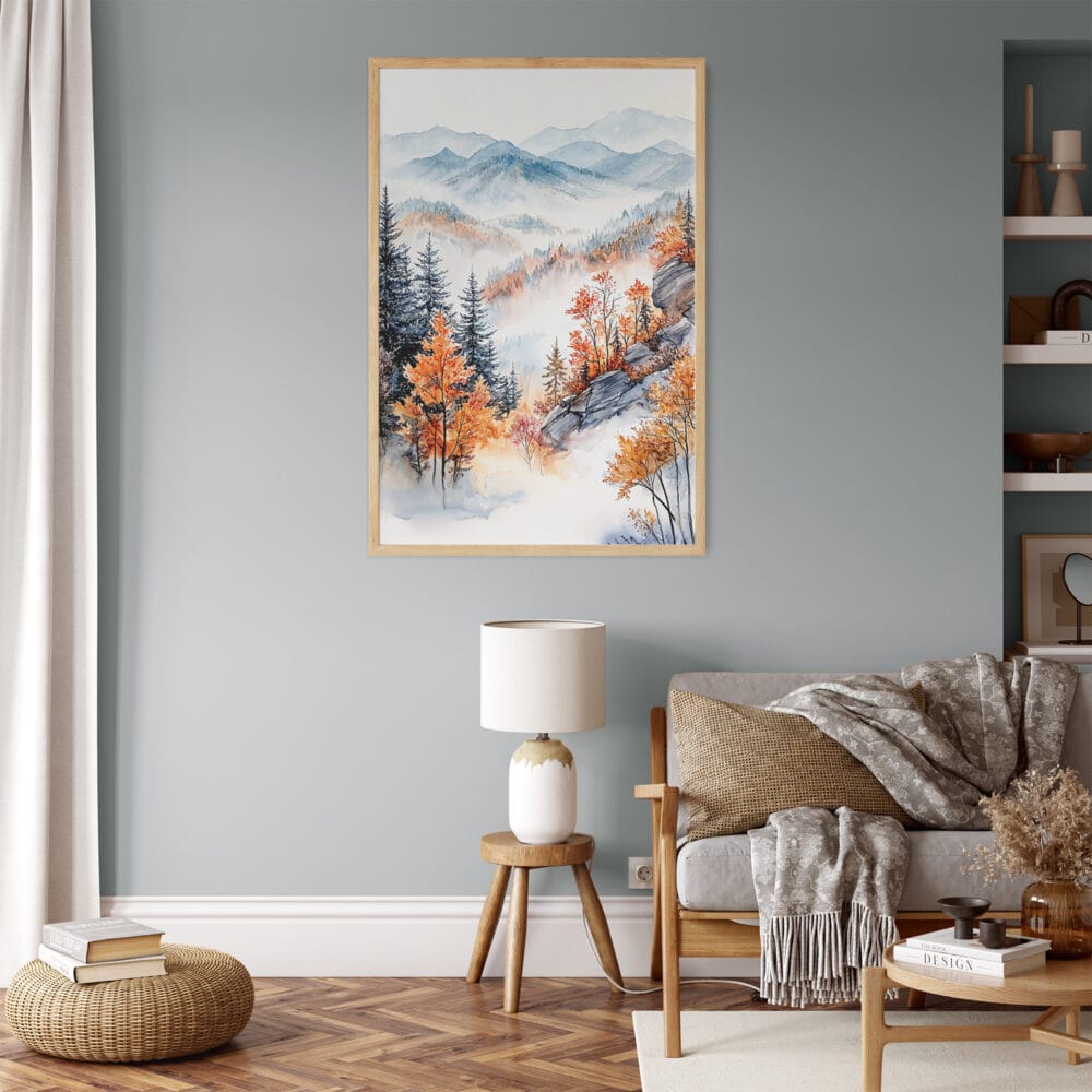 03 - Great smoky mountains watercolor Art - Digital - Living Room 03 - Great smoky mountains watercolor Art - Digital - Living Room