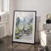03 - Ha Giang Loop Vietnam Watercolor Art - Digital Downloads - Frame Standing on floor.jpg