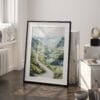 03 - Ha Giang Vietnam Watercolor Art - Digital Downloads - Frame Standing on floor.jpg