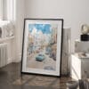 03 - Havana Cuba Watercolor Art - Digital Downloads - Frame Standing on floor.jpg