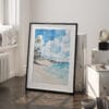 03 - Hawaii - Maui Watercolor Art - Digital Downloads - Frame Standing on floor.jpg