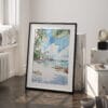 03 - Hawaii Watercolor Art - Digital Downloads - Frame Standing on floor.jpg