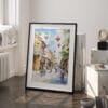 03 - Hoi An Vietnam Watercolor Art - Digital Downloads - Frame Standing on floor.jpg
