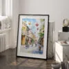 03 - Hoi An Vietnam Watercolor Art - Digital Downloads - Frame Standing on floor.jpg