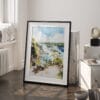 03 - Iguazu Falls Watercolor Art - Digital Downloads - Frame Standing on floor.jpg