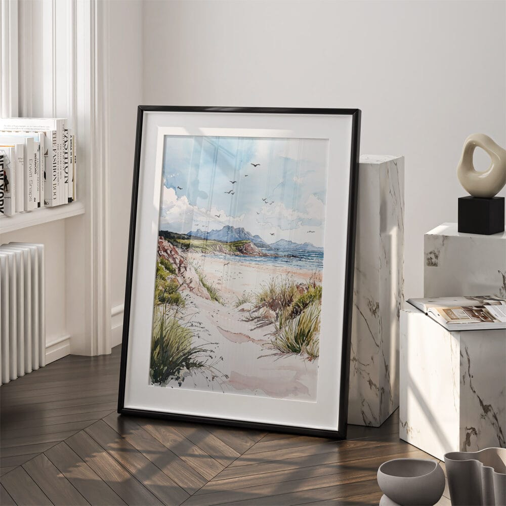 03 - Ireland - Donegal Watercolor Art - Digital Downloads - Frame Standing on floor.jpg 03 - Ireland - Donegal Watercolor Art - Digital Downloads - Frame Standing on floor.jpg