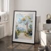 03 - Isalo National Park Watercolor Art - Digital Downloads - Frame Standing on floor.jpg