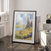 03 - Isle of Skye Watercolor Art - Digital Downloads - Frame Standing on floor.jpg