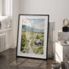 03 - Jackson Hole Wyoming Watercolor Art - Digital Downloads - Frame Standing on floor.jpg