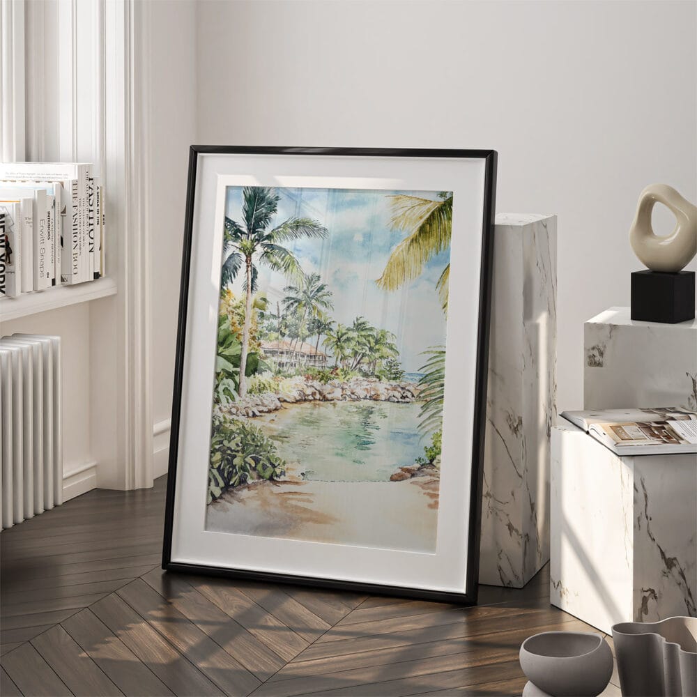 03 - Jamaica Caribbean Island Watercolor Art - Digital Downloads - Frame Standing on floor.jpg 03 - Jamaica Caribbean Island Watercolor Art - Digital Downloads - Frame Standing on floor.jpg