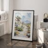 03 - Joshua Tree Watercolor Art - Digital Downloads - Frame Standing on floor.jpg