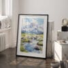03 - Katmai National Park Watercolor Art - Digital Downloads - Frame Standing on floor.jpg