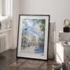 03 - Key West Florida Watercolor Art - Digital Downloads - Frame Standing on floor.jpg