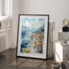 03 - Kontor Montenegro Watercolor Art - Digital Downloads - Frame Standing on floor.jpg