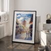 03 - Kyoto Pagoda Watercolor 1 Art - Digital Downloads - Frame Standing on floor.jpg