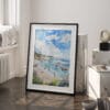 03 - Laguna Beach Coast Watercolor Art - Digital Downloads - Frame Standing on floor.jpg