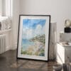 03 - Laguna Beach Watercolor Art - Digital Downloads - Frame Standing on floor.jpg