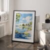 03 - Lake Windermere Watercolor 2 Art - Digital Downloads - Frame Standing on floor.jpg