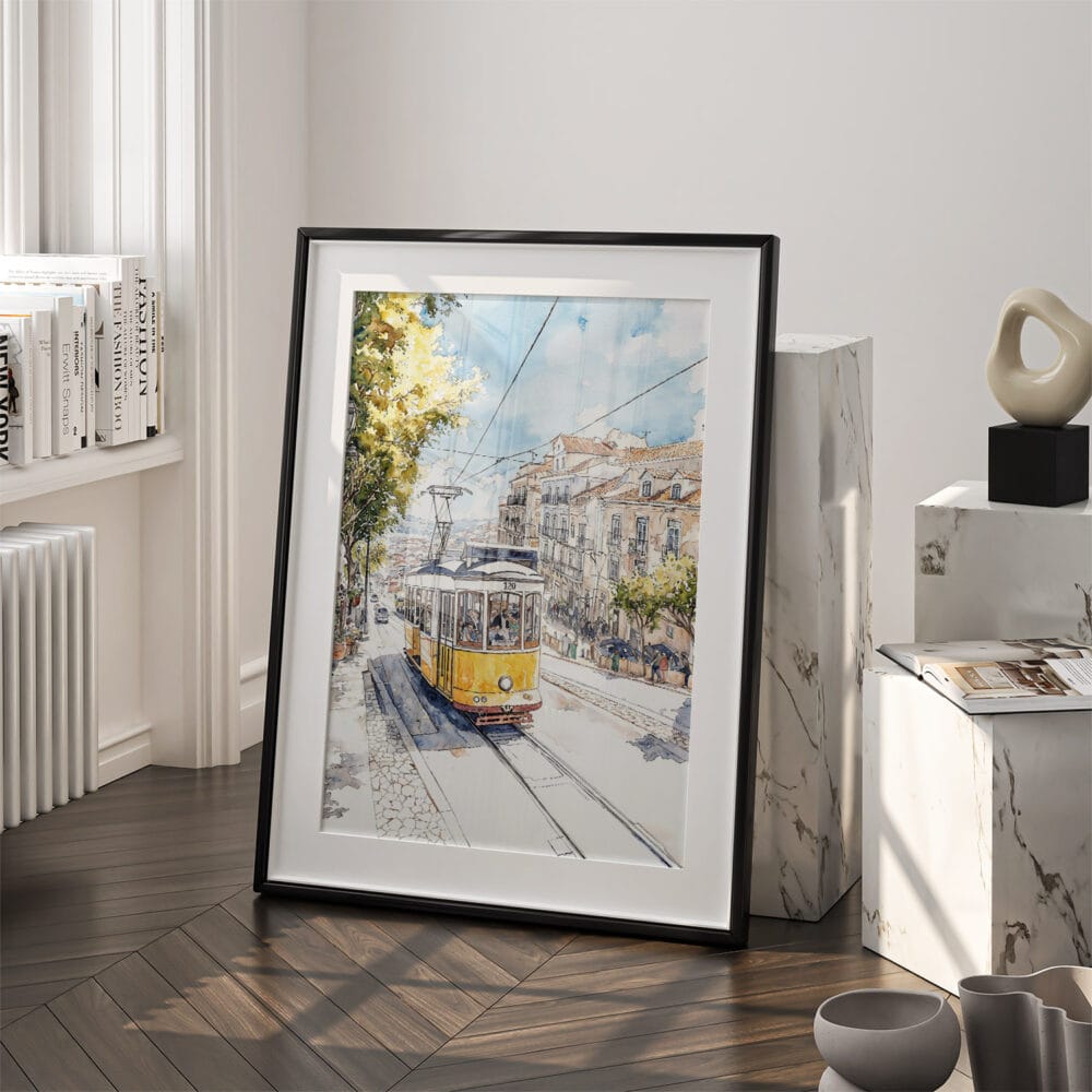 03 - Lisbon 2Watercolor Art - Digital Downloads - Frame Standing on floor.jpg 03 - Lisbon 2Watercolor Art - Digital Downloads - Frame Standing on floor.jpg