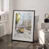03 - Lisbon 2Watercolor Art - Digital Downloads - Frame Standing on floor.jpg