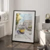 03 - Lisbon 2Watercolor Art - Digital Downloads - Frame Standing on floor.jpg