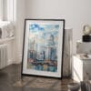 03 - Louisville Kentucky Watercolor Art - Digital Downloads - Frame Standing on floor.jpg