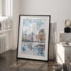 03 - Louvre Watercolor Art - Digital Downloads - Frame Standing on floor.jpg