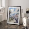 03 - Madeira Watercolor Art - Digital Downloads - Frame Standing on floor.jpg