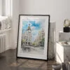 03 - Madrid Watercolor Art - Digital Downloads - Frame Standing on floor.jpg